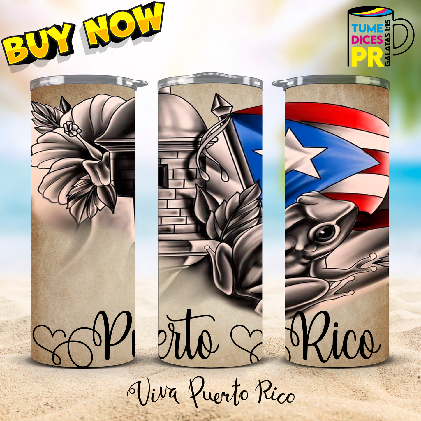 PUERTO RICO Skinny Tumbler