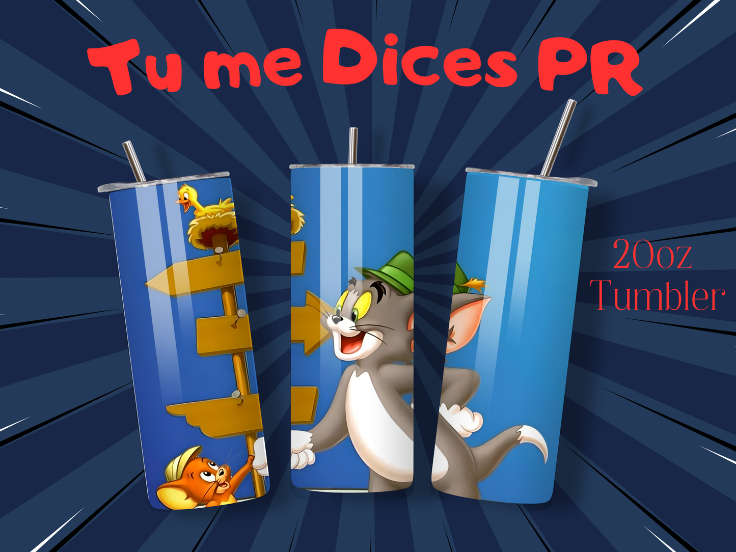 Tom & Jerry 2 Skinny Tumbler