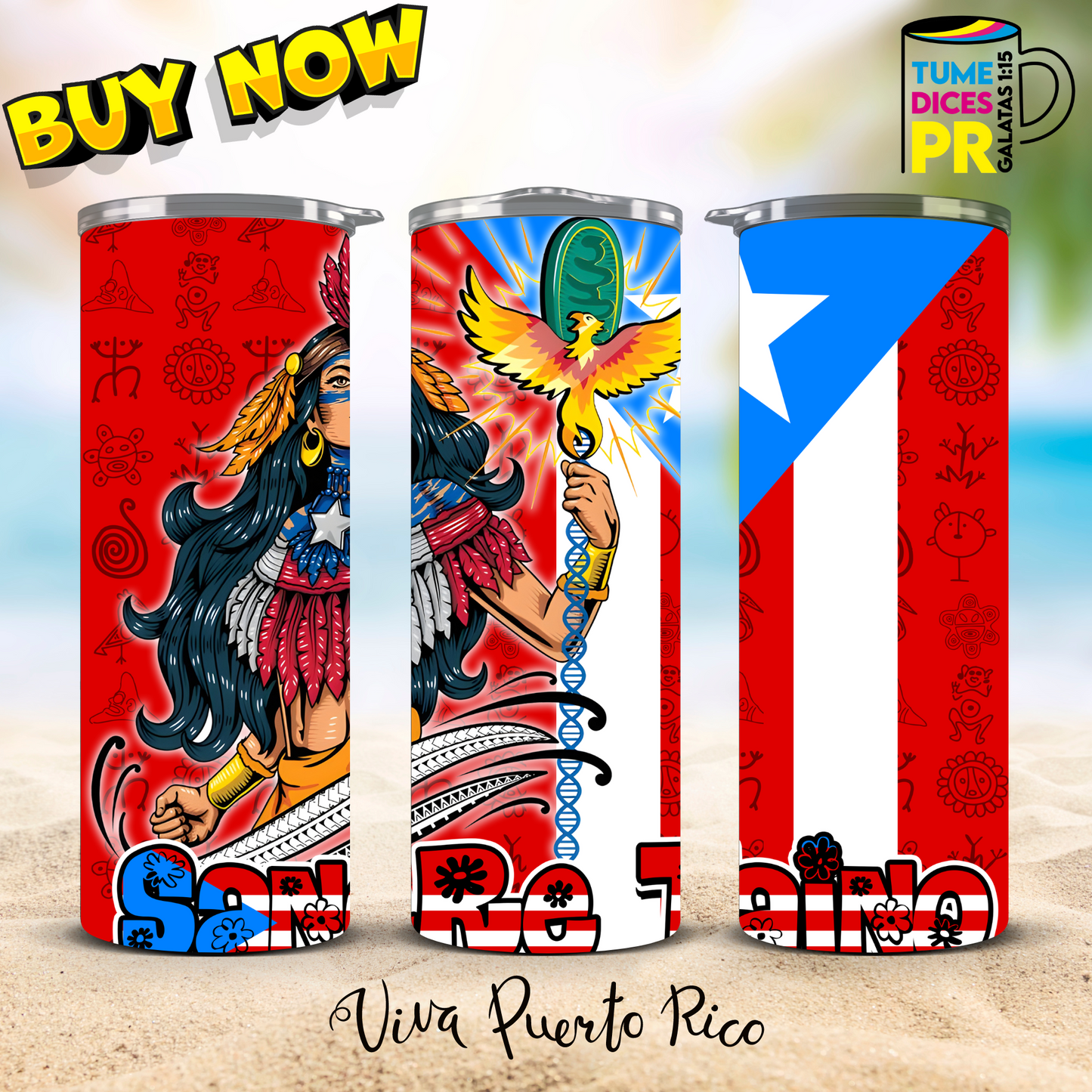 PUERTO RICO Skinny Tumbler