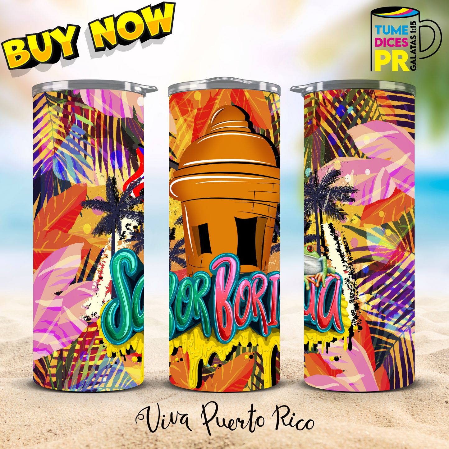 PUERTO RICO Skinny Tumbler