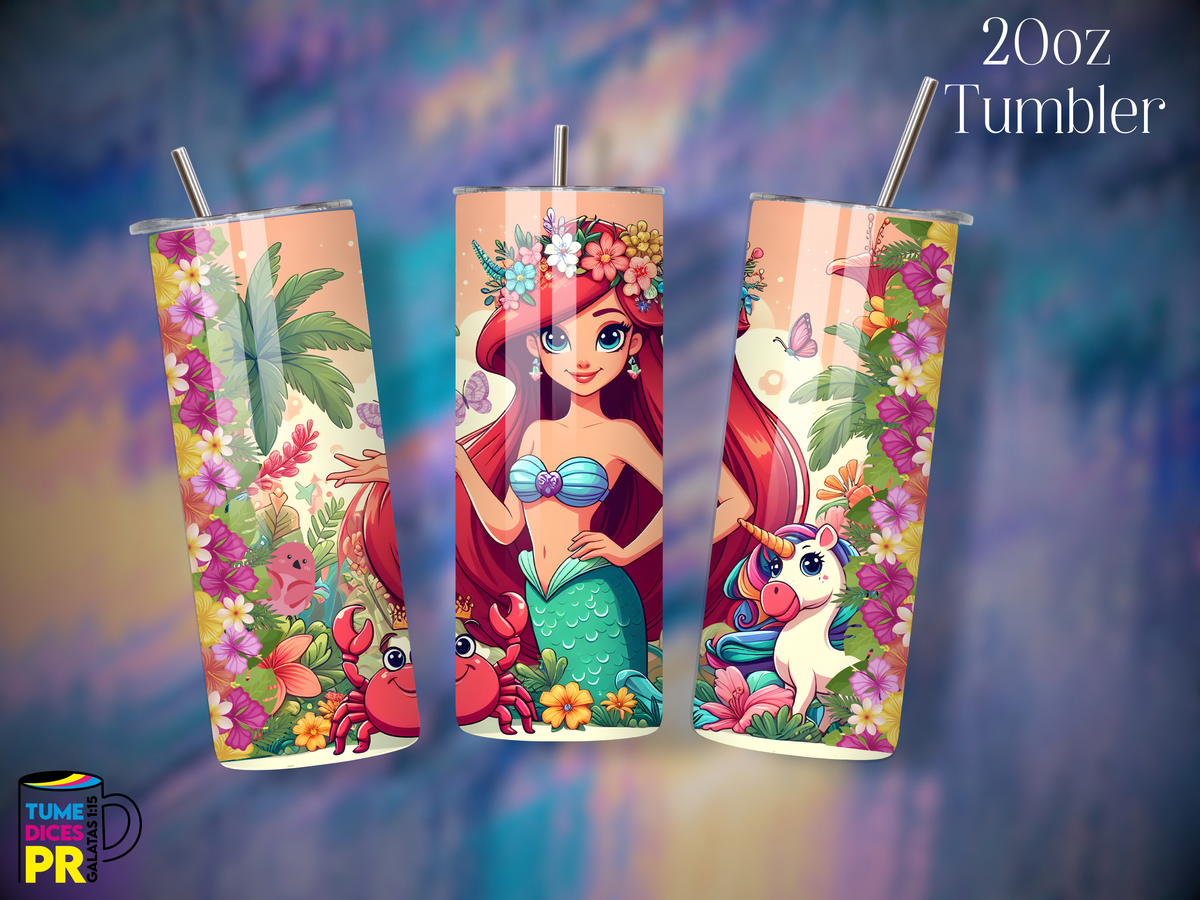 Tumbler Mundo Mágico 1 Skinny 20 oz | Personalizable | Mantiene frío y calor