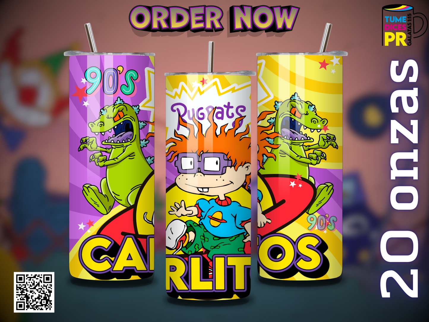 RUGRATS Skinny Tumbler