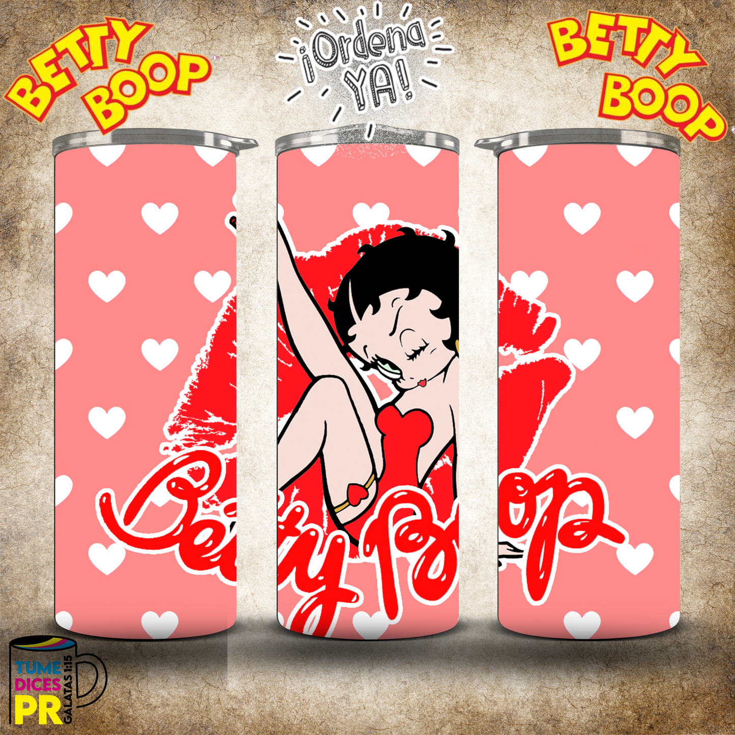 BETTY BOOP Skinny Tumbler