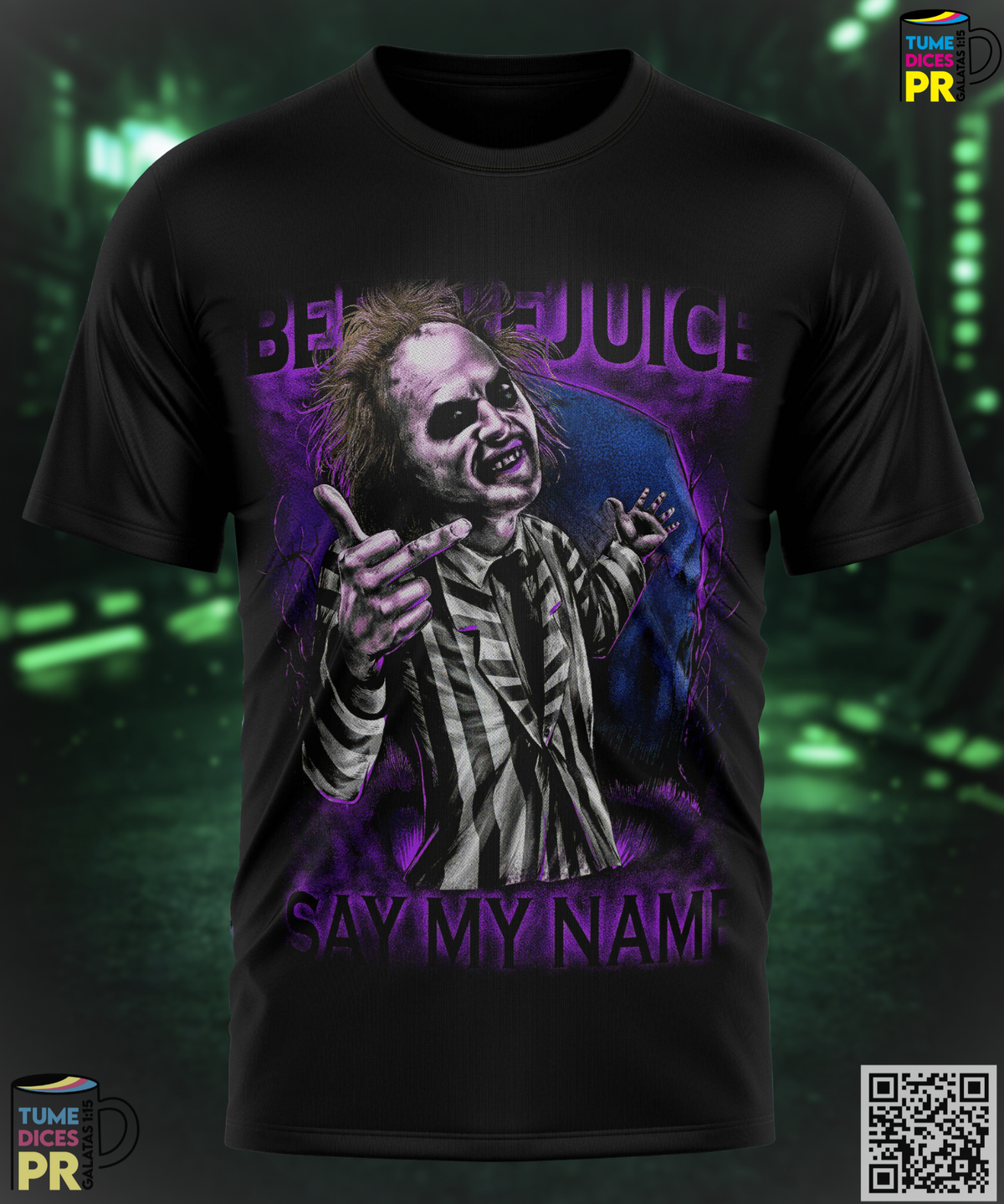 Camiseta BEETLEJUICE | Algodón y poliéster | Tallas S–XL