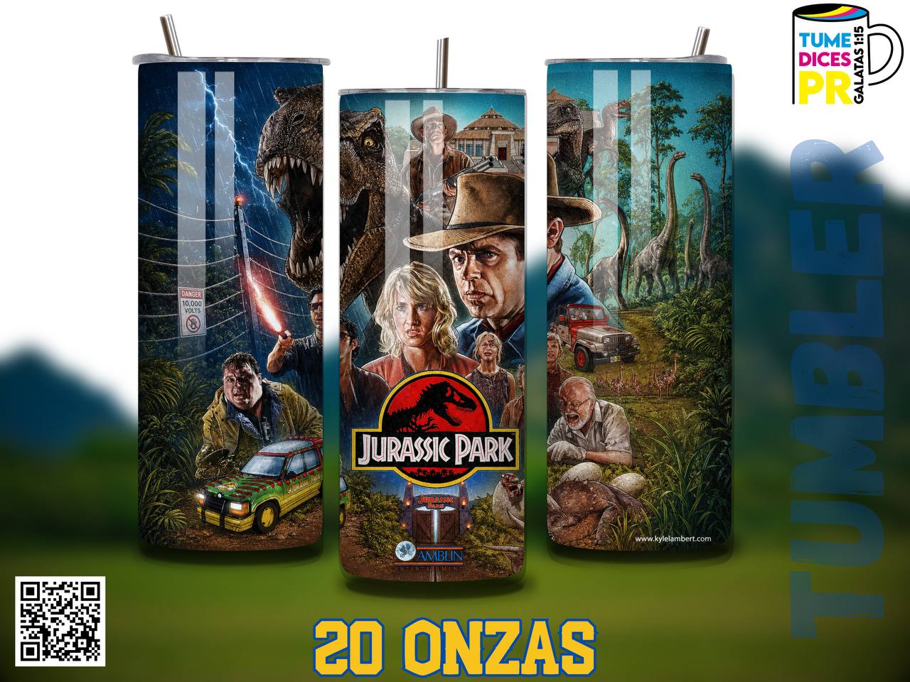 JURASSIC PARK Skinny Tumbler
