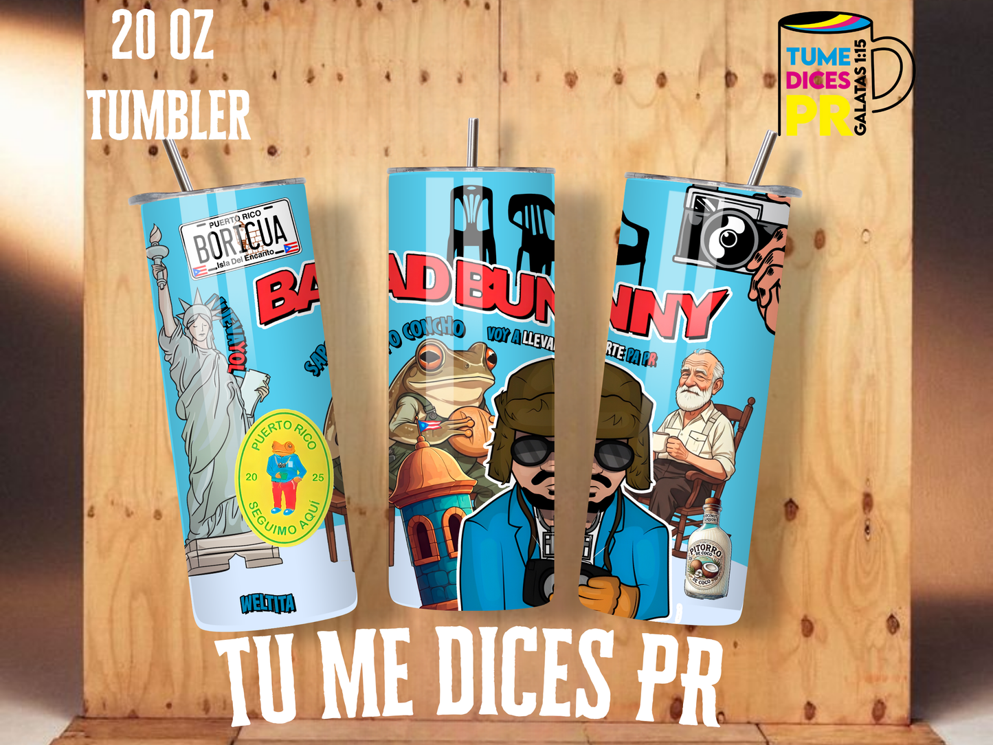 BAD BUNNY Skinny Tumbler