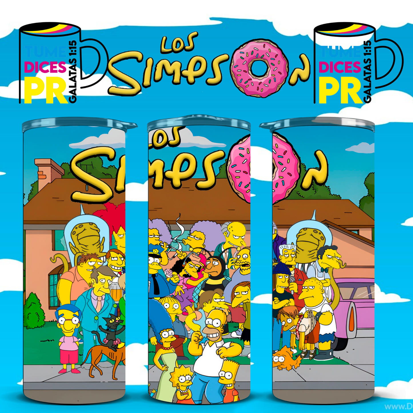 LOS SIMPSONS Skinny Tumbler