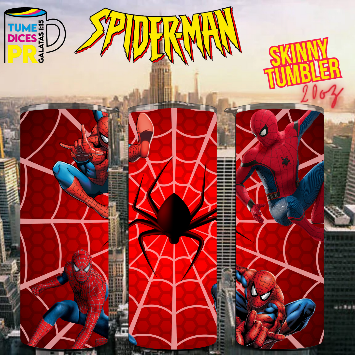 SPIDERMAN Skinny Tumbler