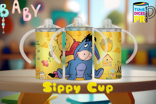 Sippy Cup Winnie the Pooh 12 oz | Acero inoxidable | Con sorbeto