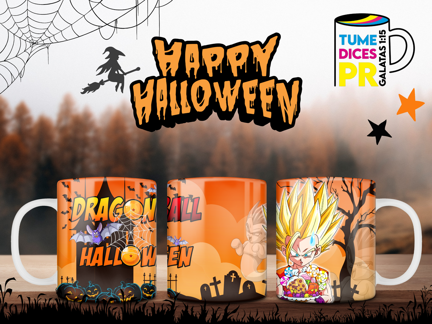 Taza Halloween Dragonball