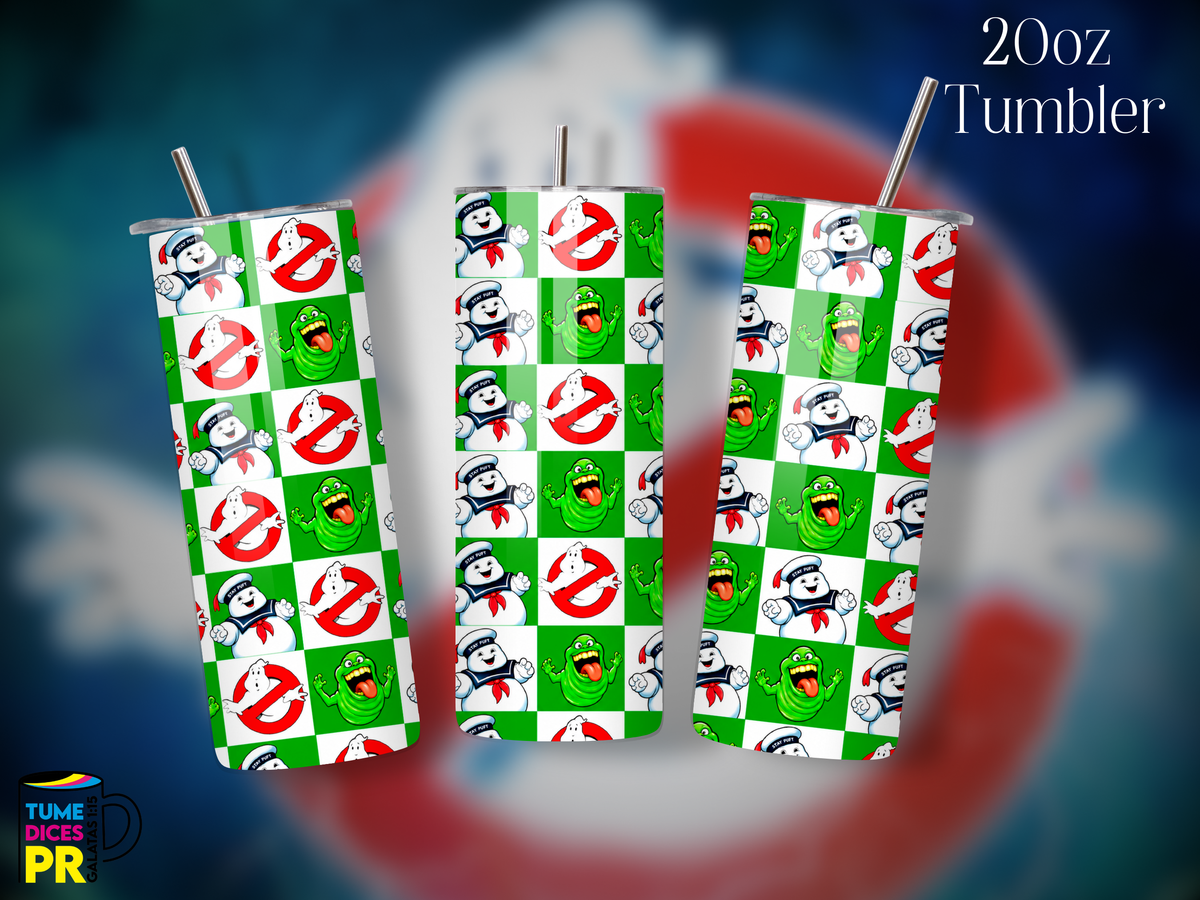 Tumbler Ghostbusters Skinny 20 oz | Personalizable | Mantiene frío y calor