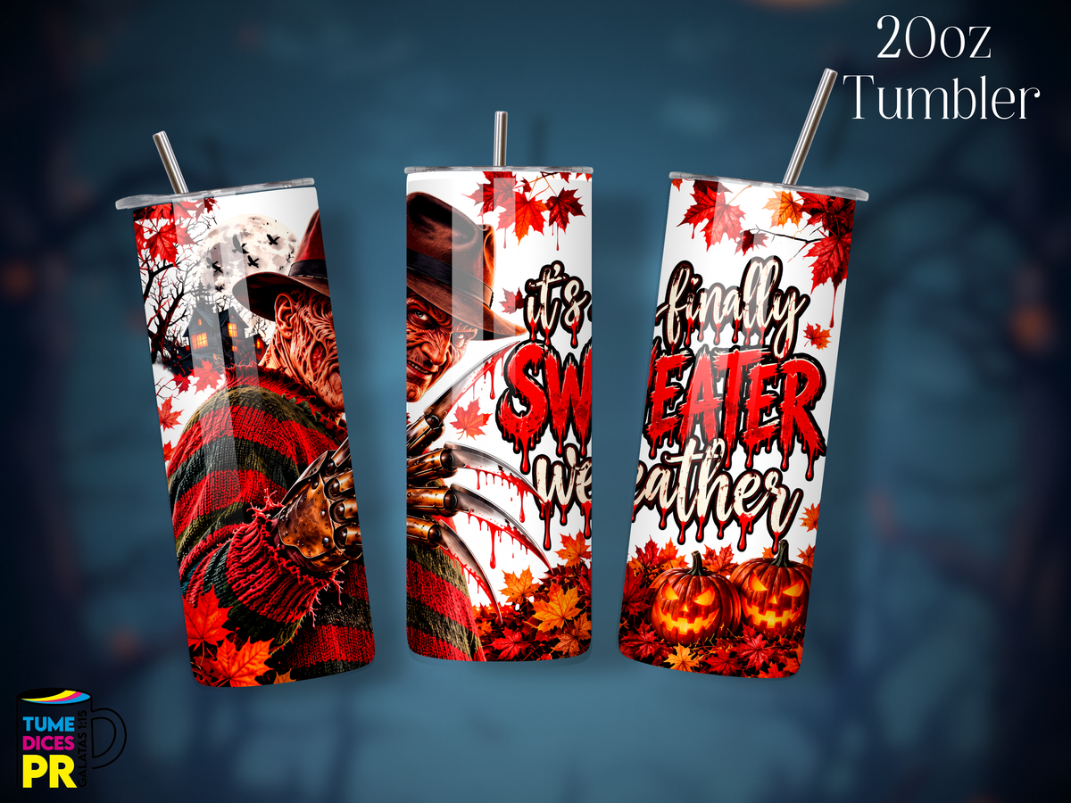 Tumbler Halloween 1 Skinny 20 oz | Personalizable | Mantiene frío y calor