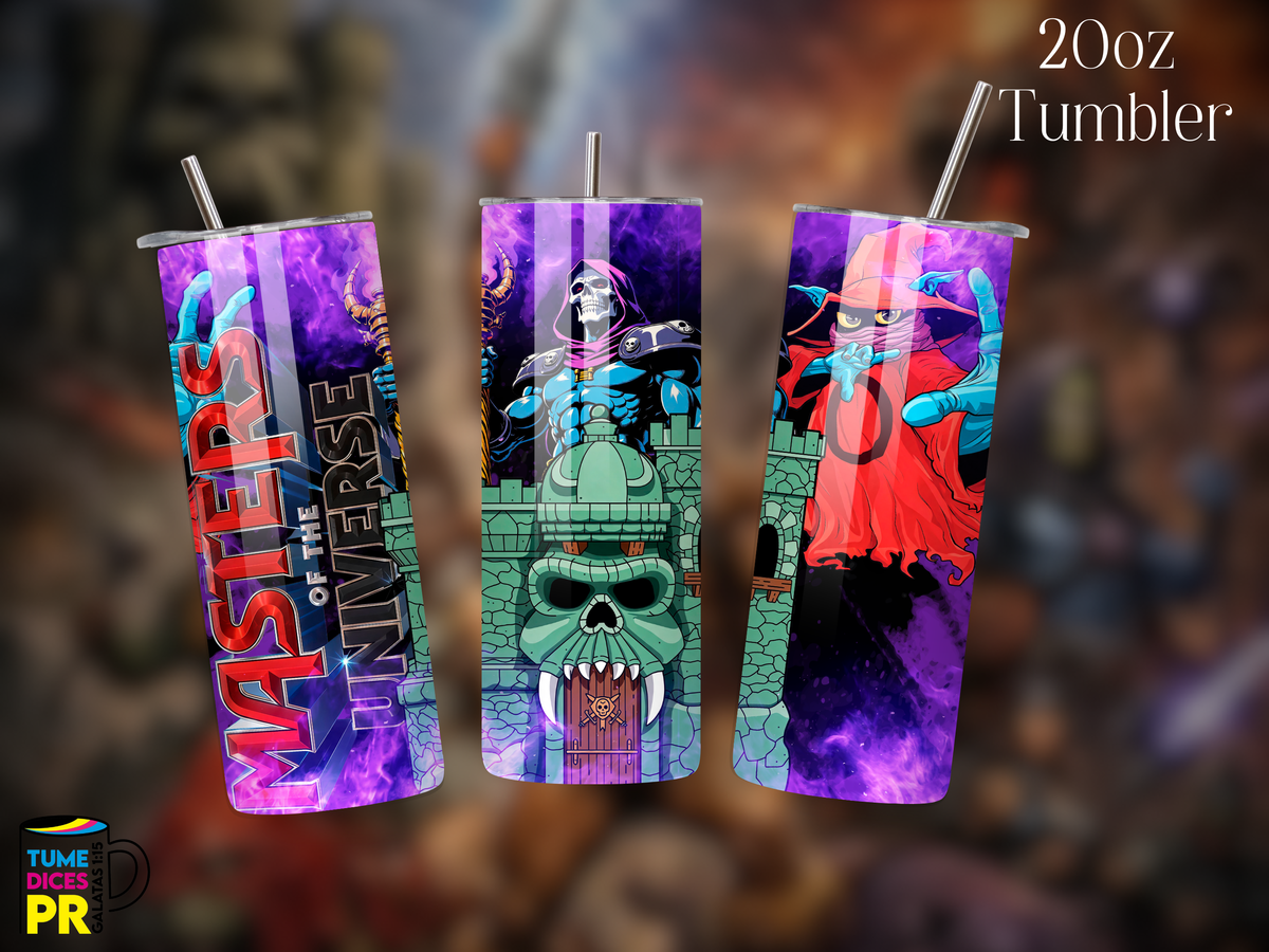 Tumbler He-Man Skinny 20 oz | Personalizable | Mantiene frío y calor