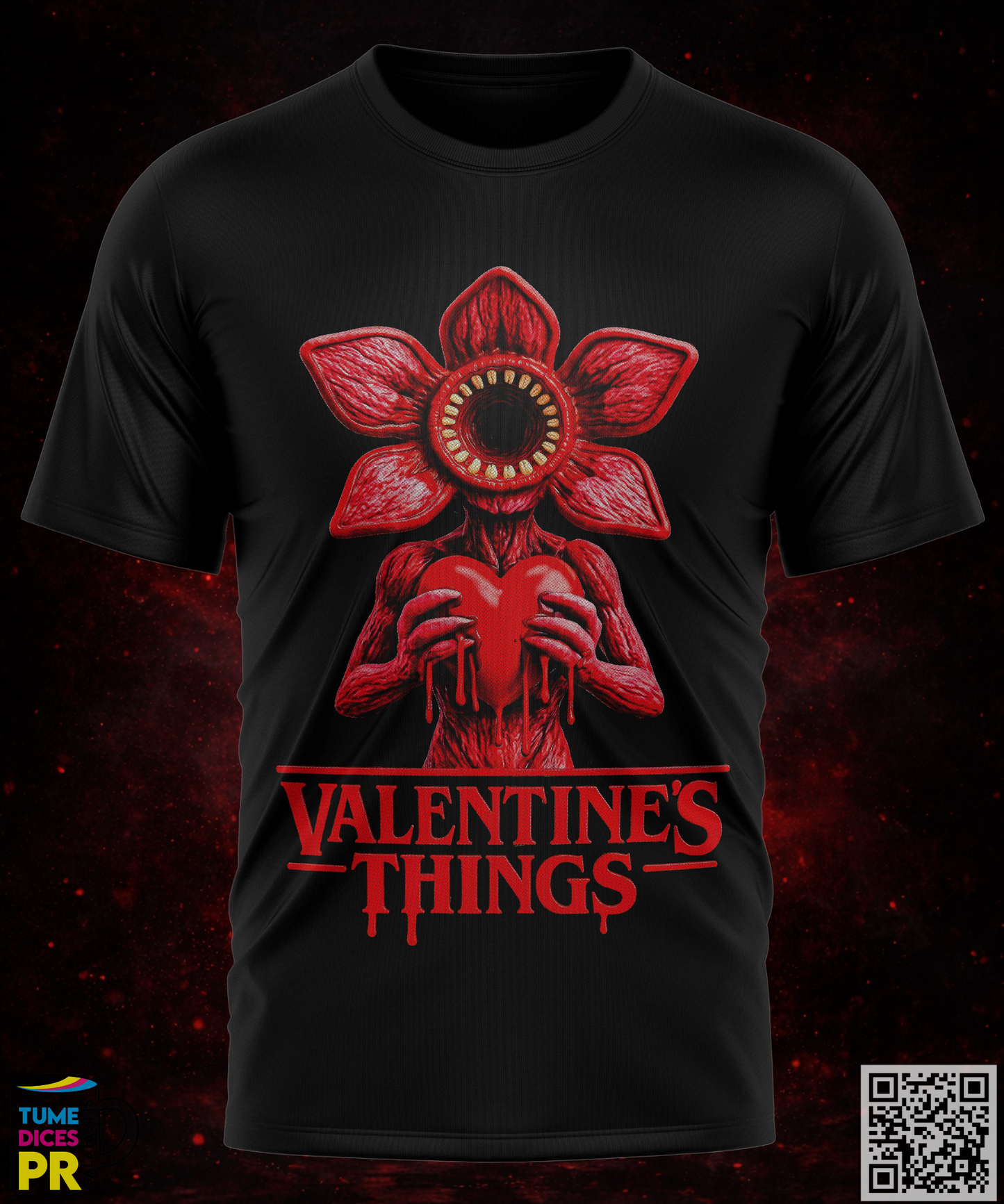STRANGER THINGS SAN VALENTIN Camisetas