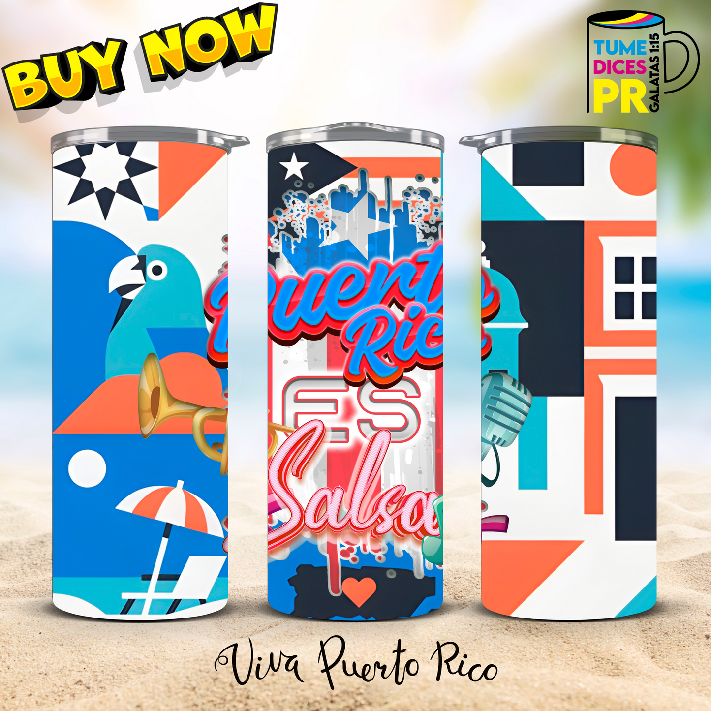 PUERTO RICO Skinny Tumbler