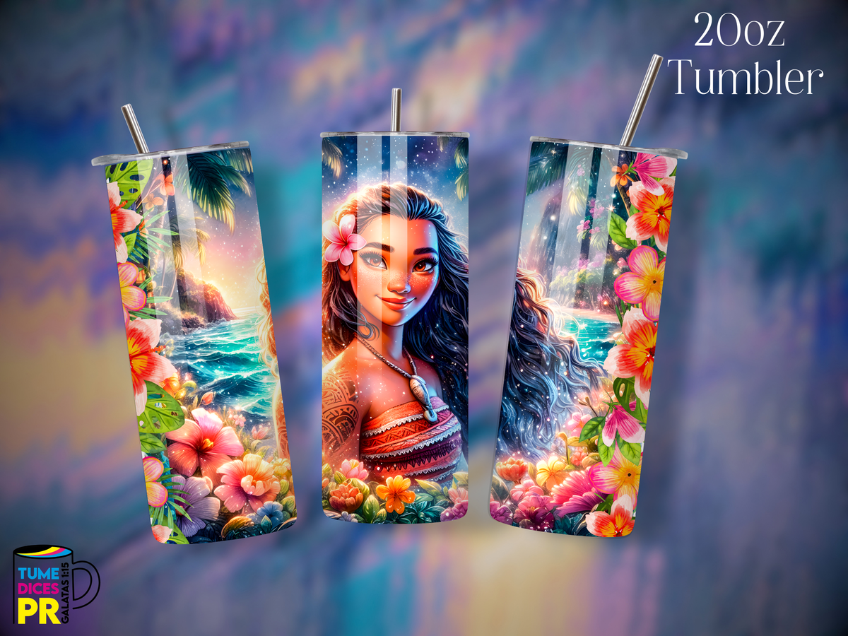 Tumbler Mundo Mágico 1 Skinny 20 oz | Personalizable | Mantiene frío y calor