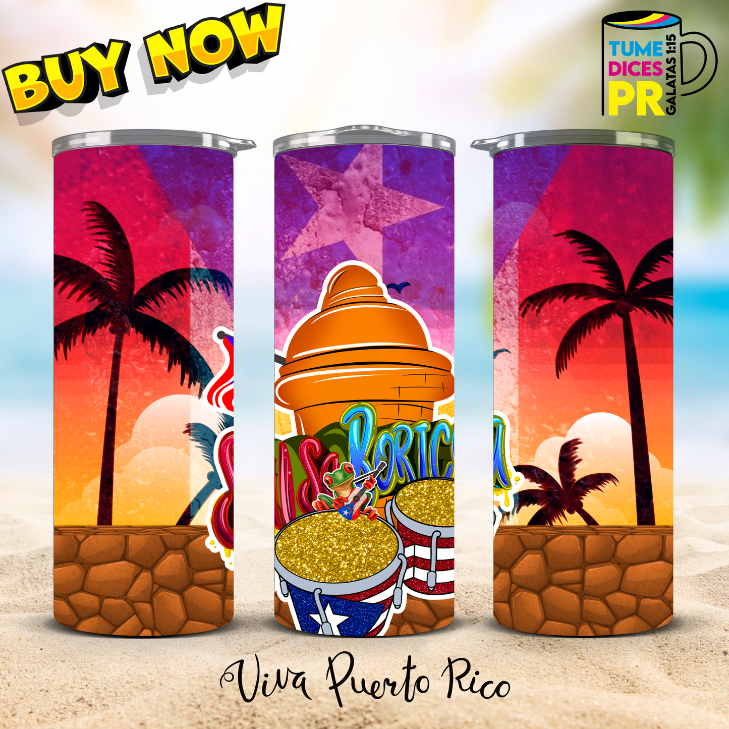 PUERTO RICO 2 Skinny Tumbler
