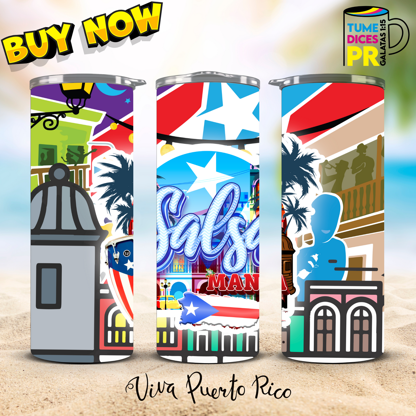 PUERTO RICO 2 Skinny Tumbler