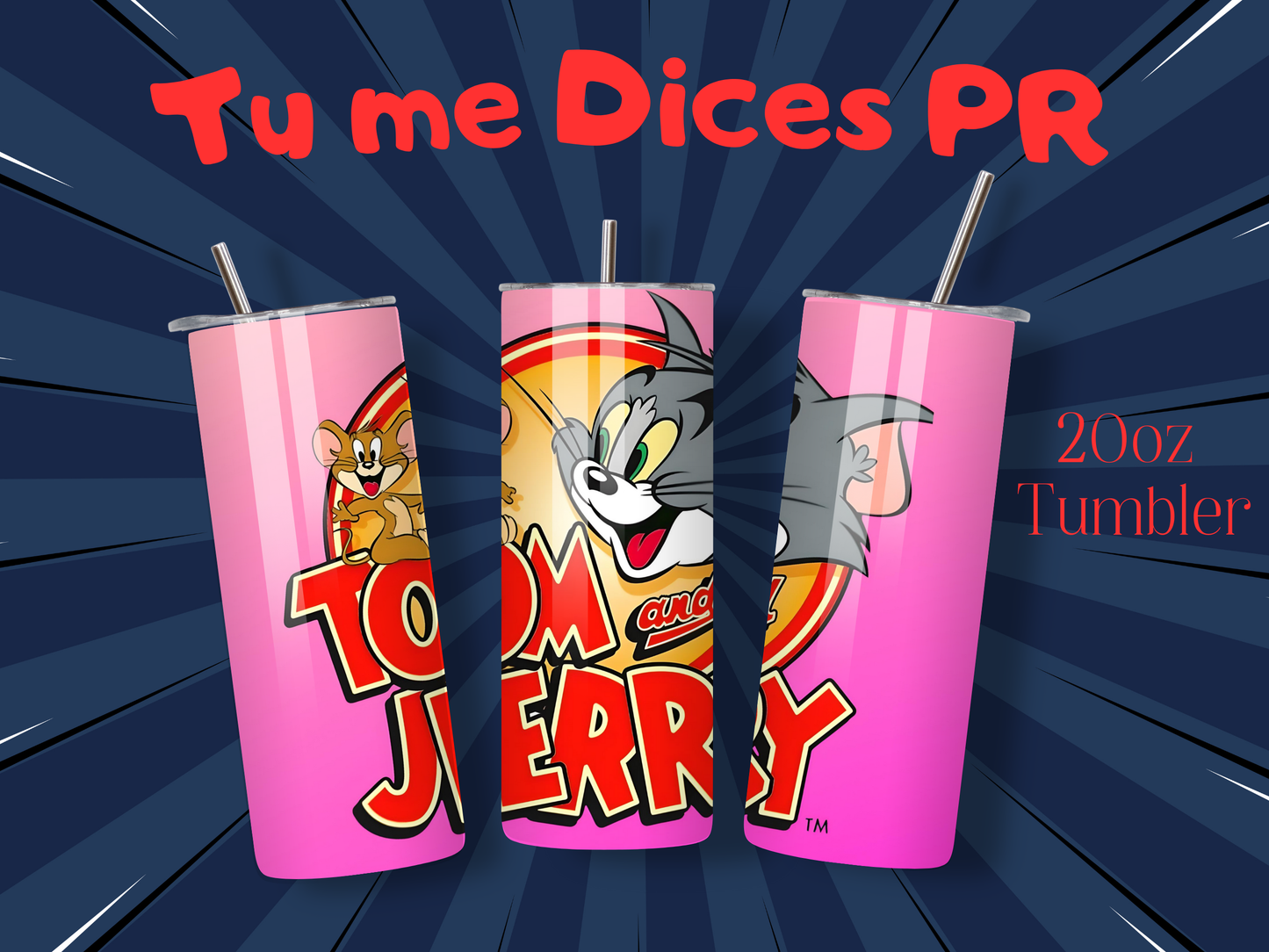 Tom & Jerry 2 Skinny Tumbler