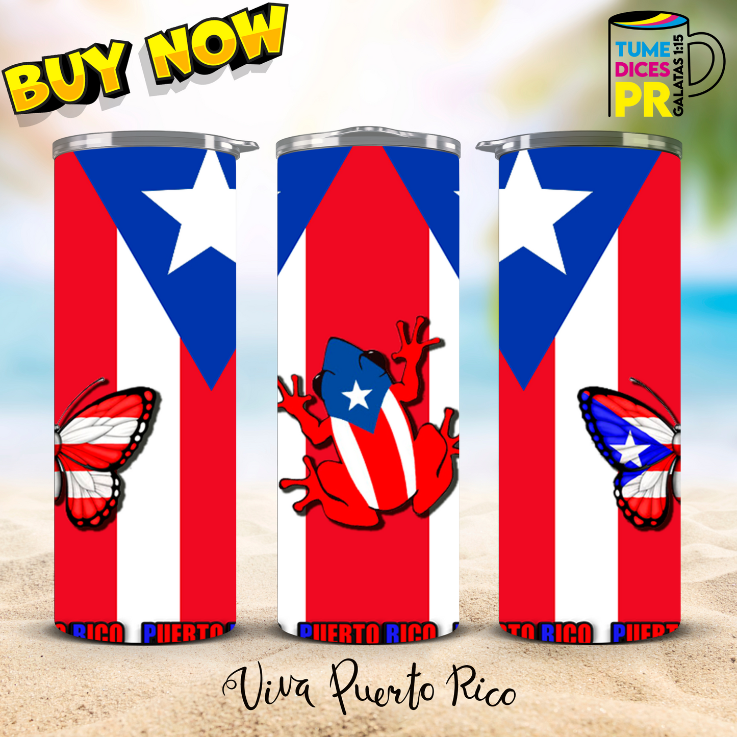 PUERTO RICO 2 Skinny Tumbler