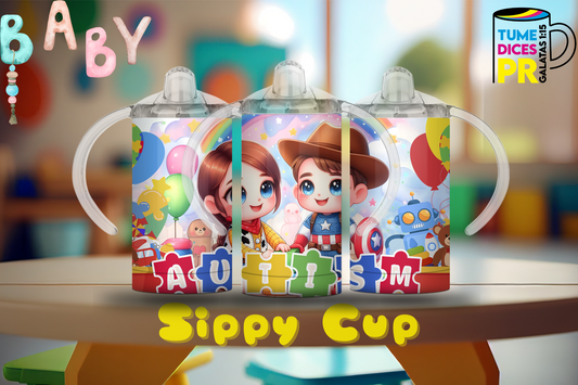 Sippy Cup Autismo Toy Story 12 oz | Acero inoxidable | Con sorbeto