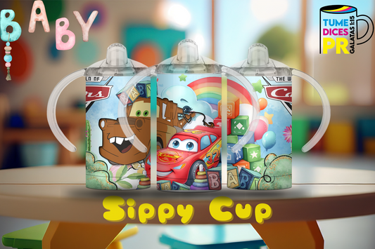 Sippy Cup Cars 12 oz | Acero inoxidable | Con sorbeto