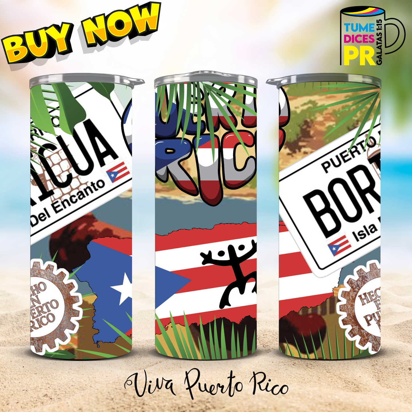 PUERTO RICO 2 Skinny Tumbler