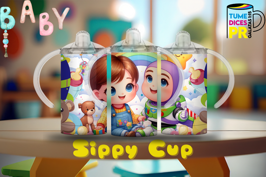 Sippy Cup Niño y Buzz Lightyear 12 oz | Acero inoxidable | Con sorbeto