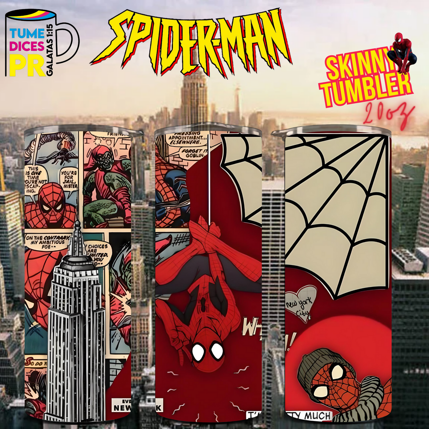 SPIDERMAN 2 Skinny Tumbler