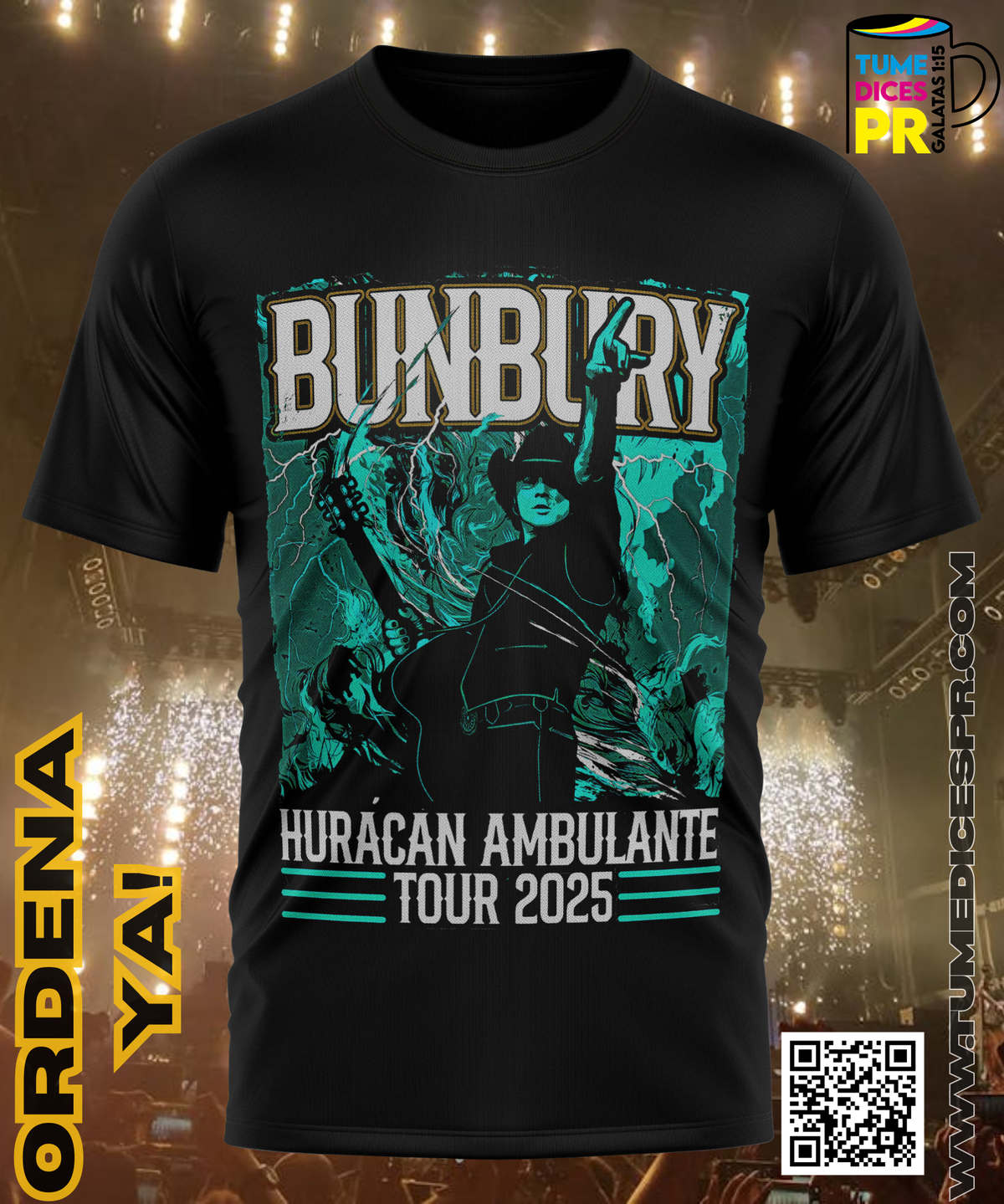Camiseta ENRIQUE BUNBURY | Algodón y poliéster | Tallas S–XL