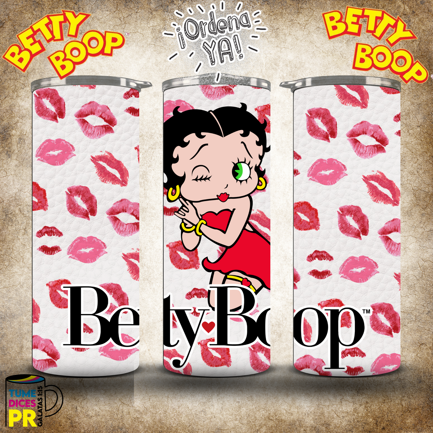 BETTY BOOP Skinny Tumbler