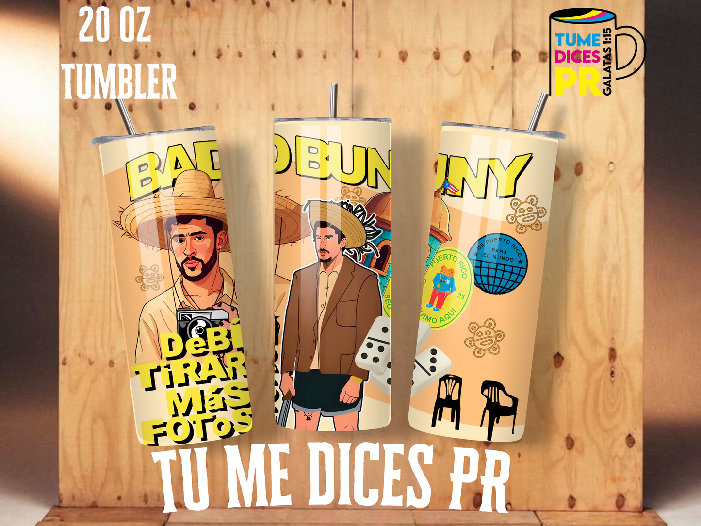 BAD BUNNY Skinny Tumbler