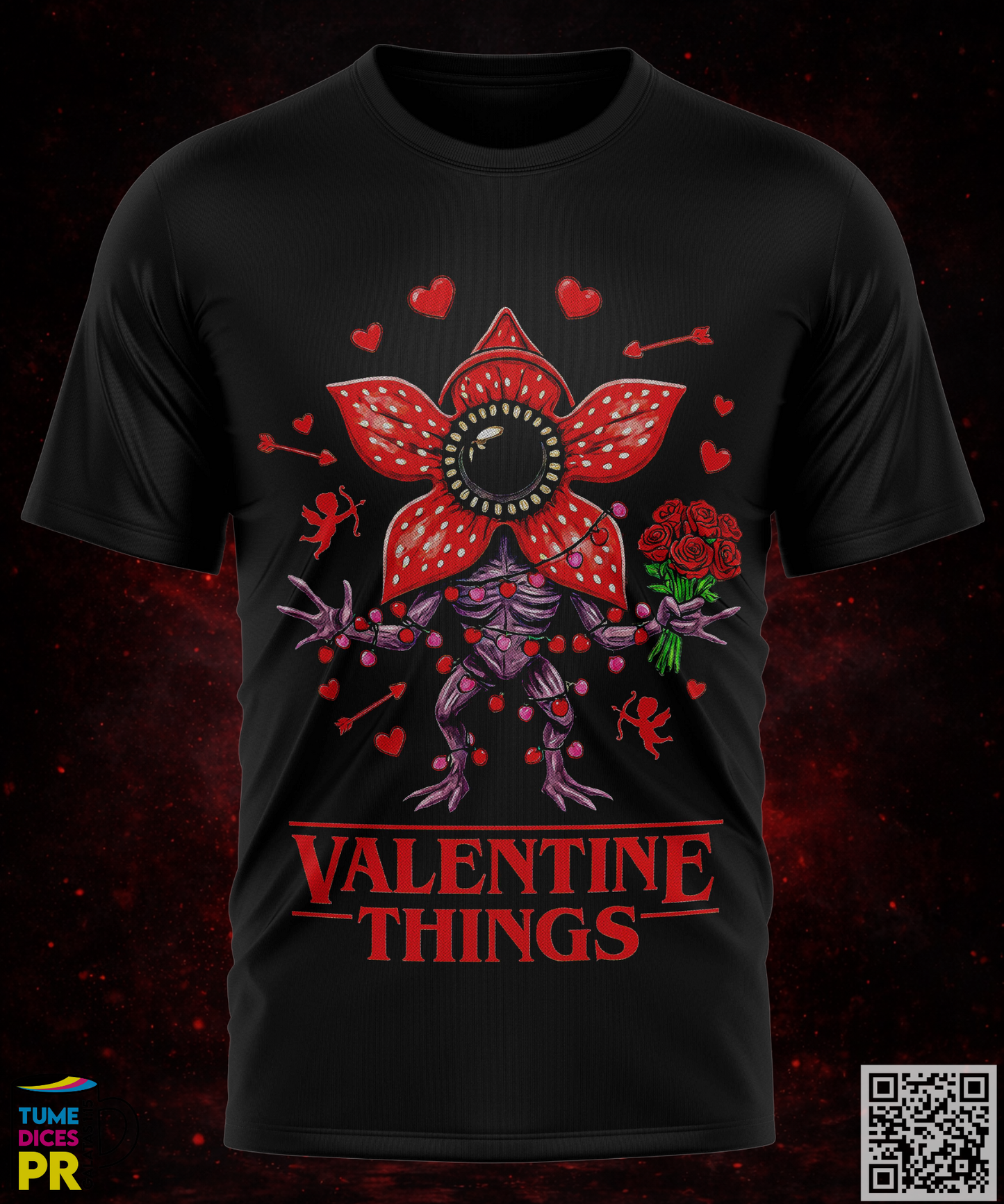 STRANGER THINGS SAN VALENTIN Camisetas