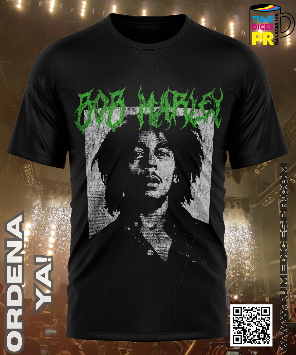 Camiseta BOB MARLEY | Algodón y poliéster | Tallas S–XL