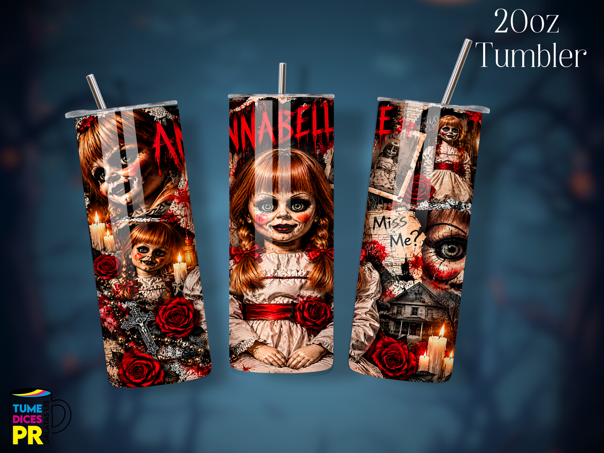 Tumbler Halloween 1 Skinny 20 oz | Personalizable | Mantiene frío y calor