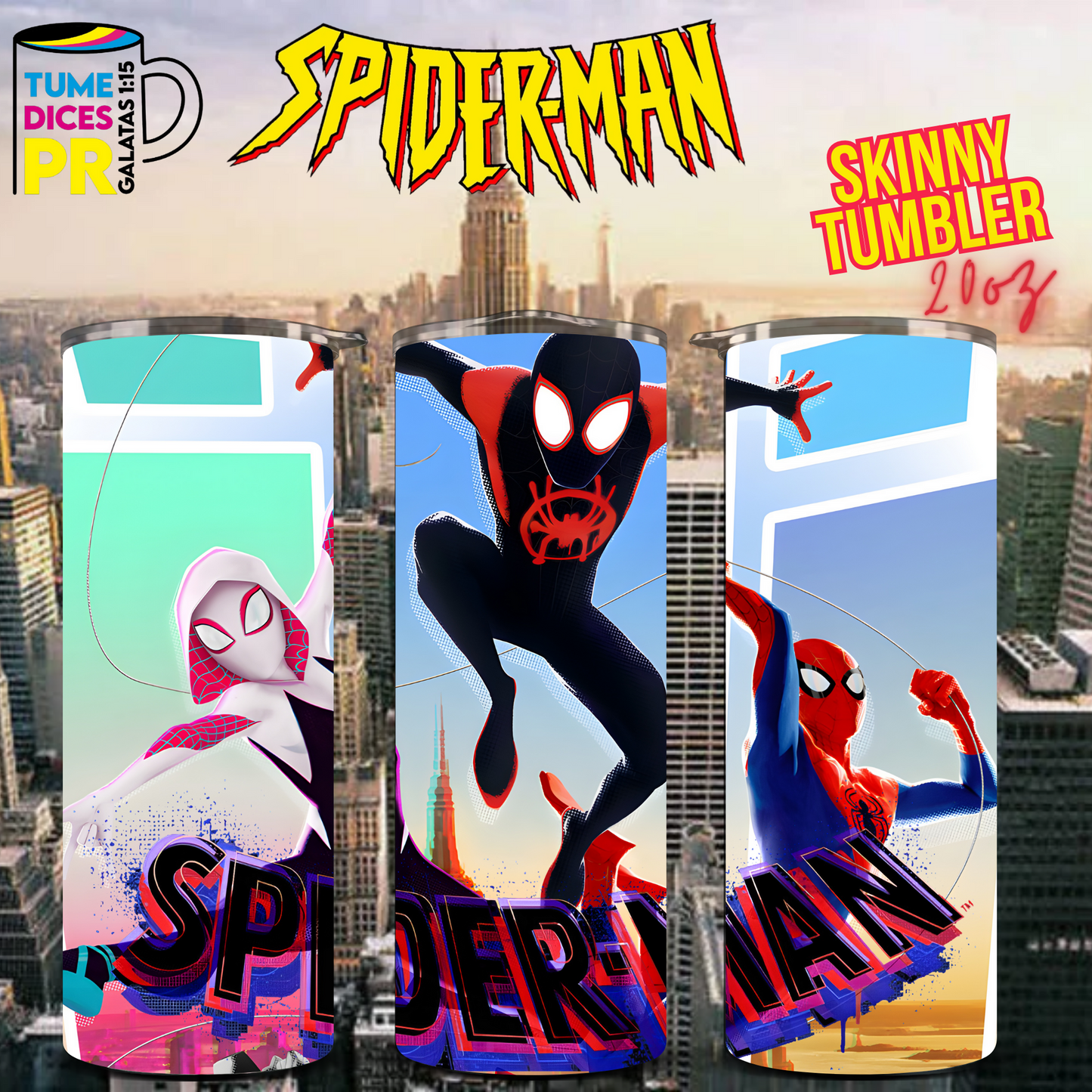 SPIDERMAN Skinny Tumbler