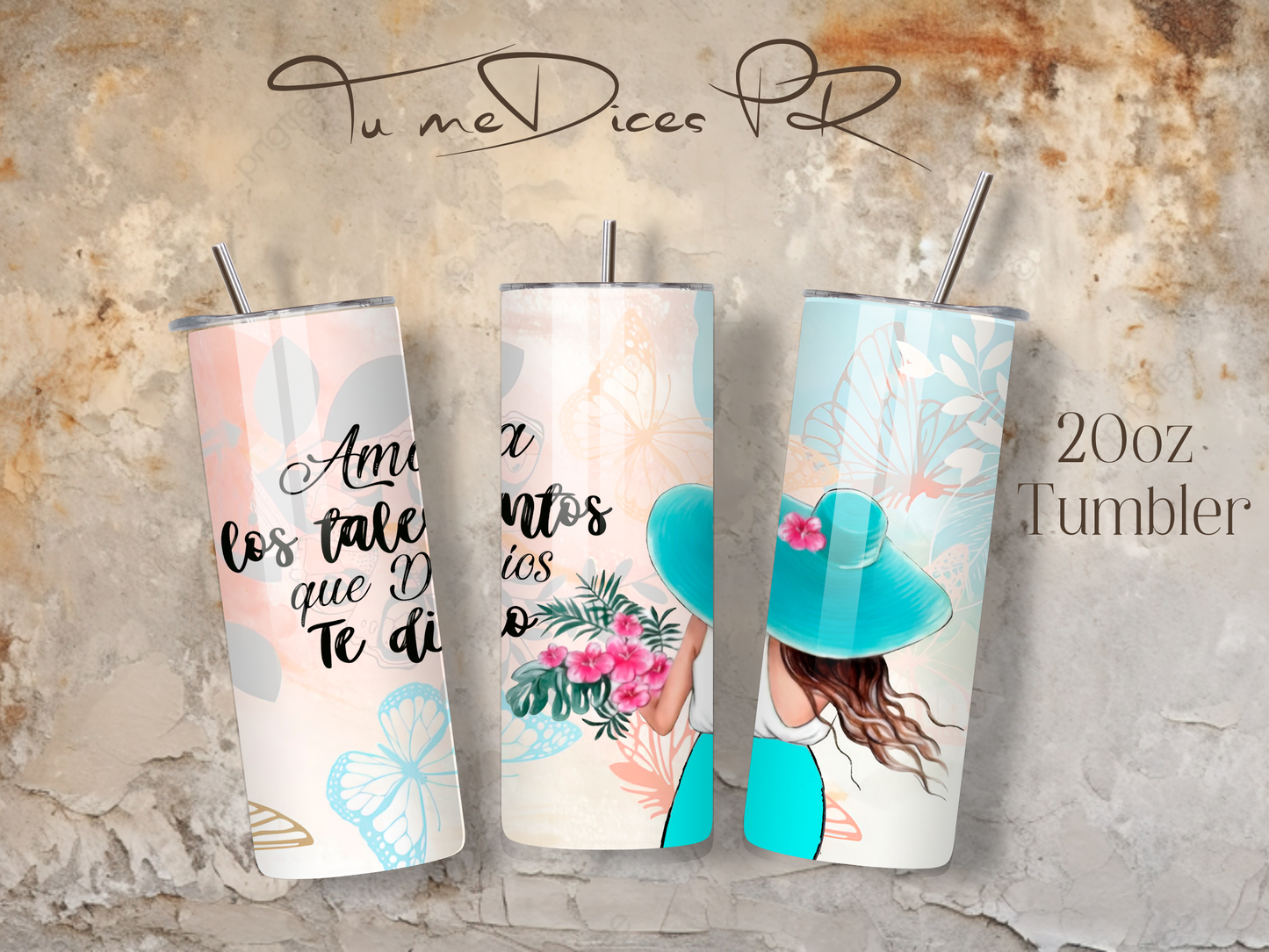 MENSAJES POSITIVOS Skinny Tumbler