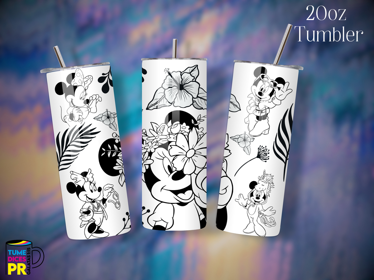Tumbler Mundo Mágico 1 Skinny 20 oz | Personalizable | Mantiene frío y calor