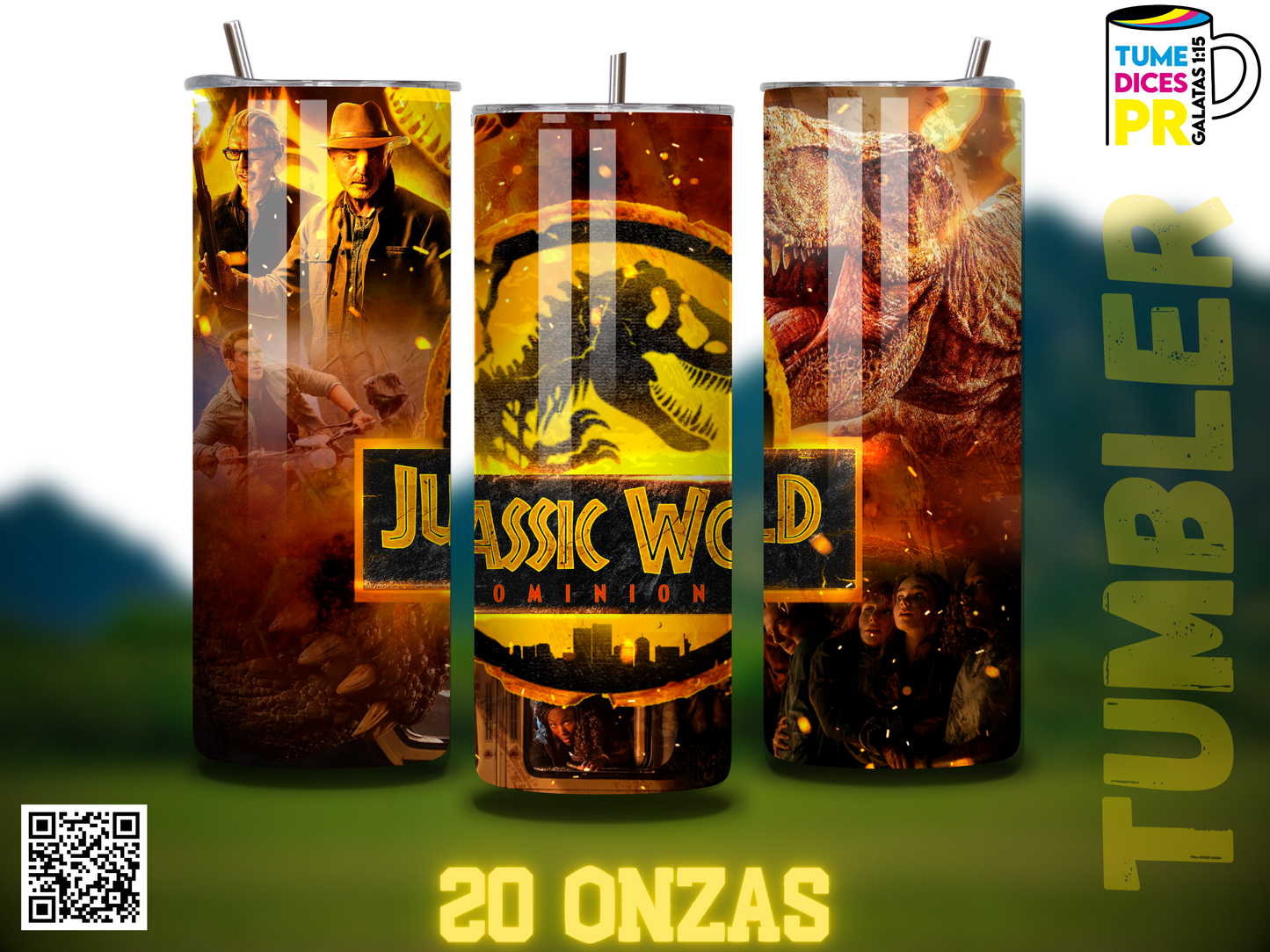 JURASSIC PARK Skinny Tumbler