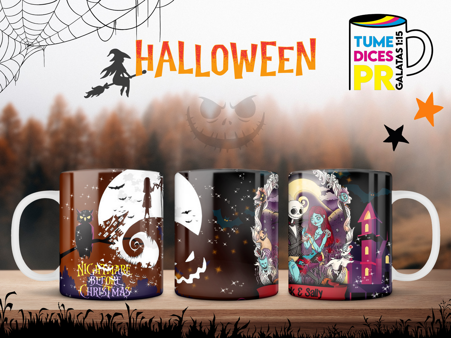 Taza Halloween Nightmare Before Christmas