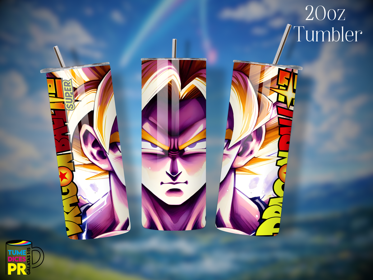 Tumbler Anime 2 Skinny 20 oz | Personalizable | Mantiene frío y calor