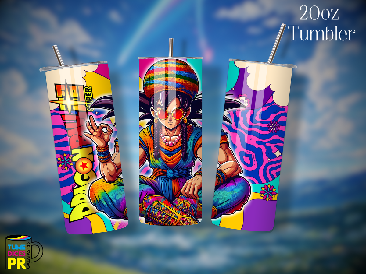 Tumbler Anime 2 Skinny 20 oz | Personalizable | Mantiene frío y calor