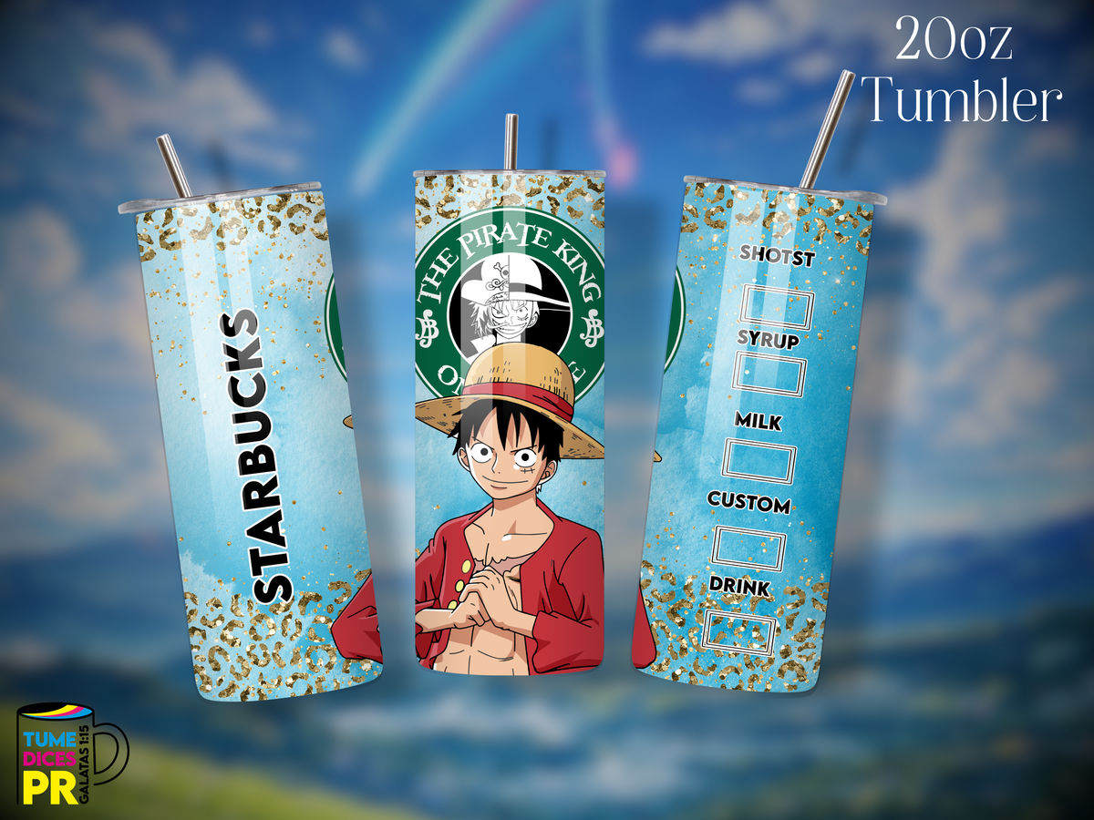 Tumbler Anime 2 Skinny 20 oz | Personalizable | Mantiene frío y calor