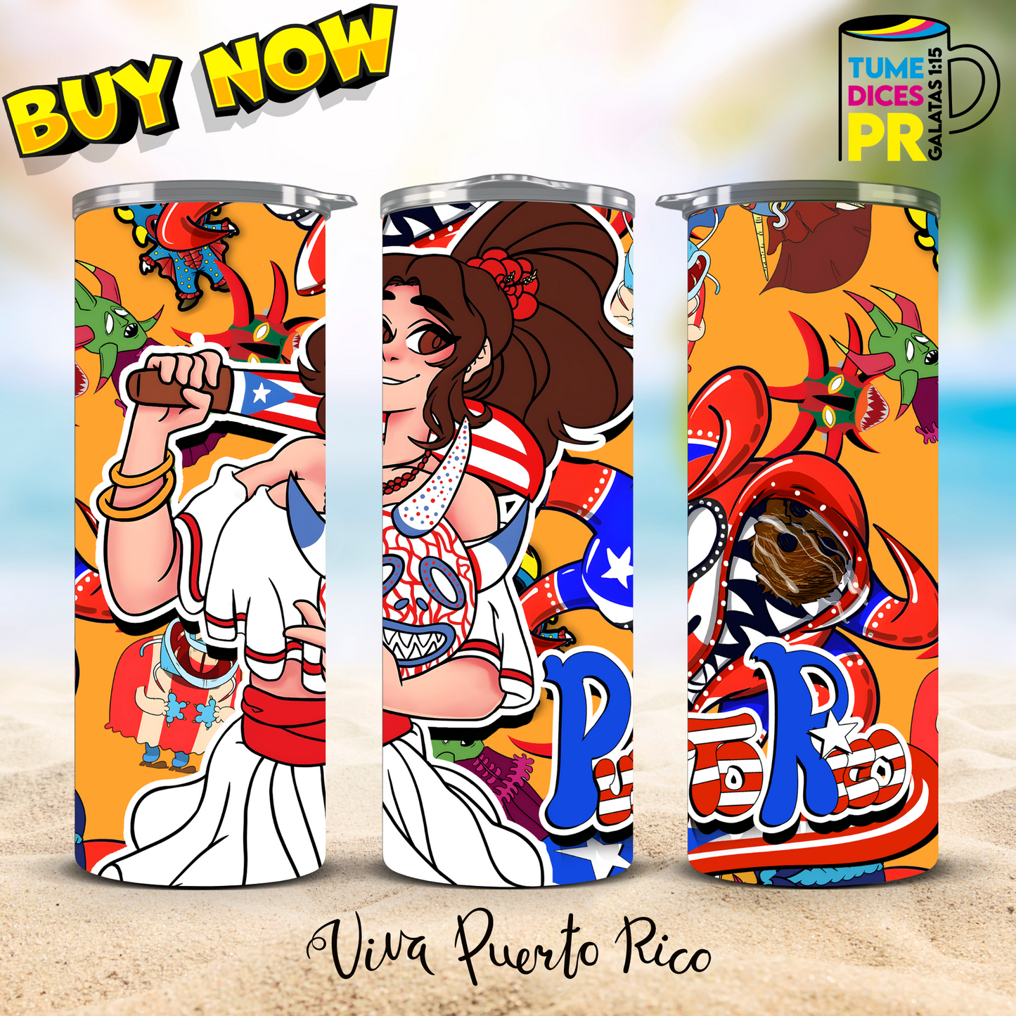 PUERTO RICO 2 Skinny Tumbler