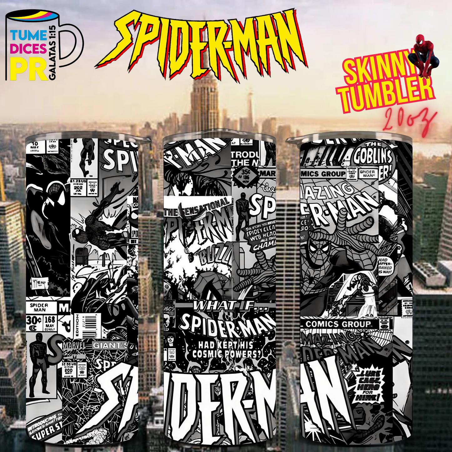 SPIDERMAN 2 Skinny Tumbler