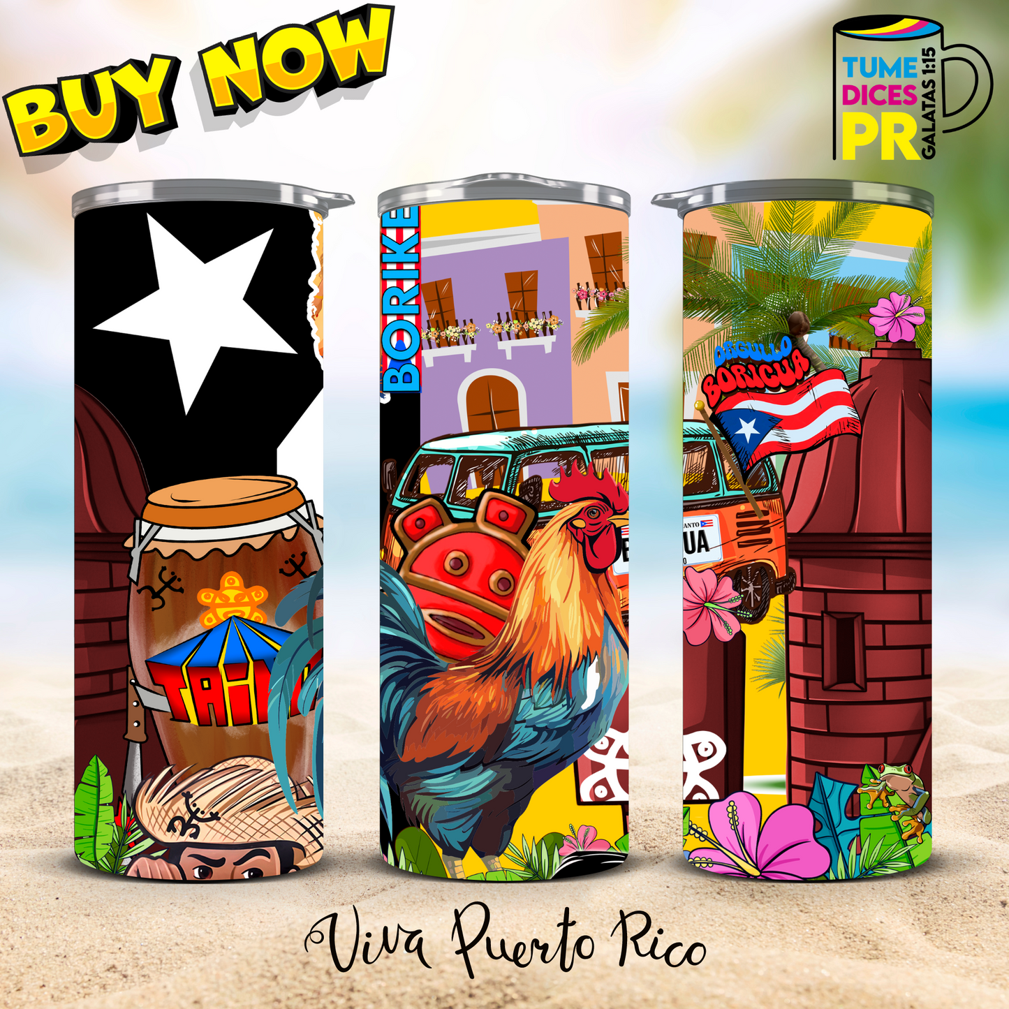 PUERTO RICO 2 Skinny Tumbler