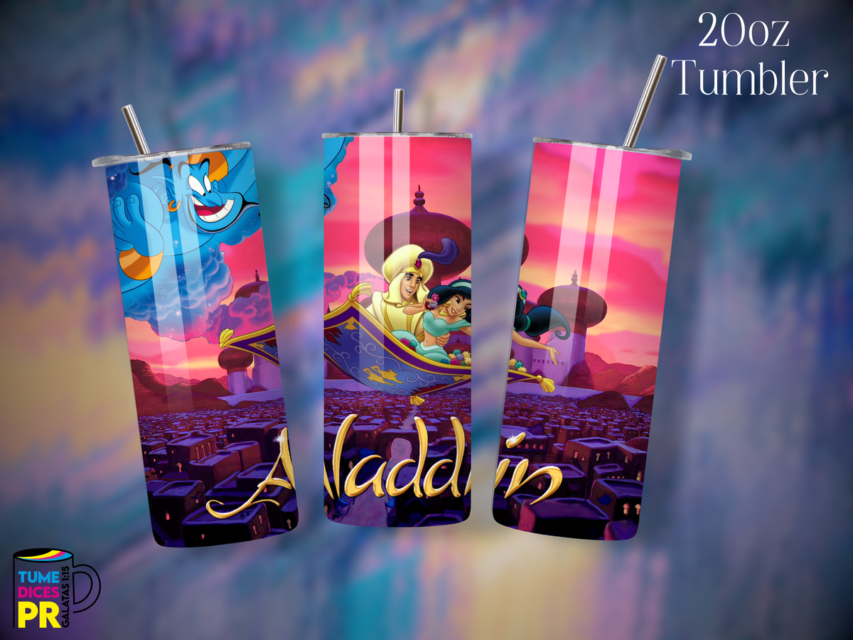 Tumbler Mundo Mágico 1 Skinny 20 oz | Personalizable | Mantiene frío y calor