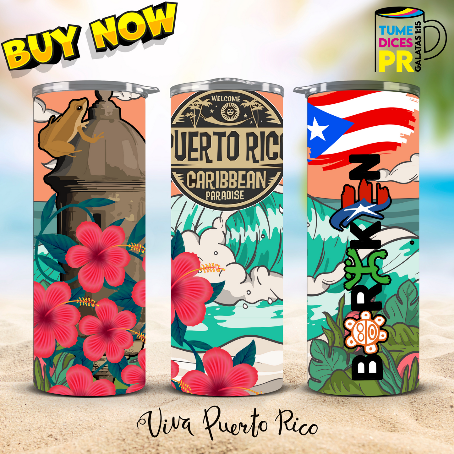 PUERTO RICO Skinny Tumbler