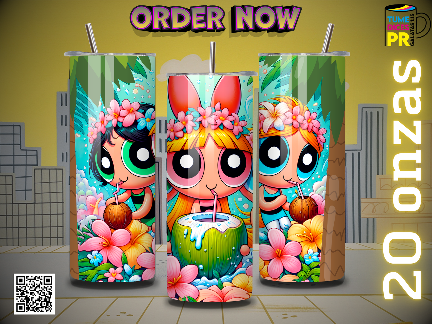 POWERPUFF GIRLS Skinny Tumbler