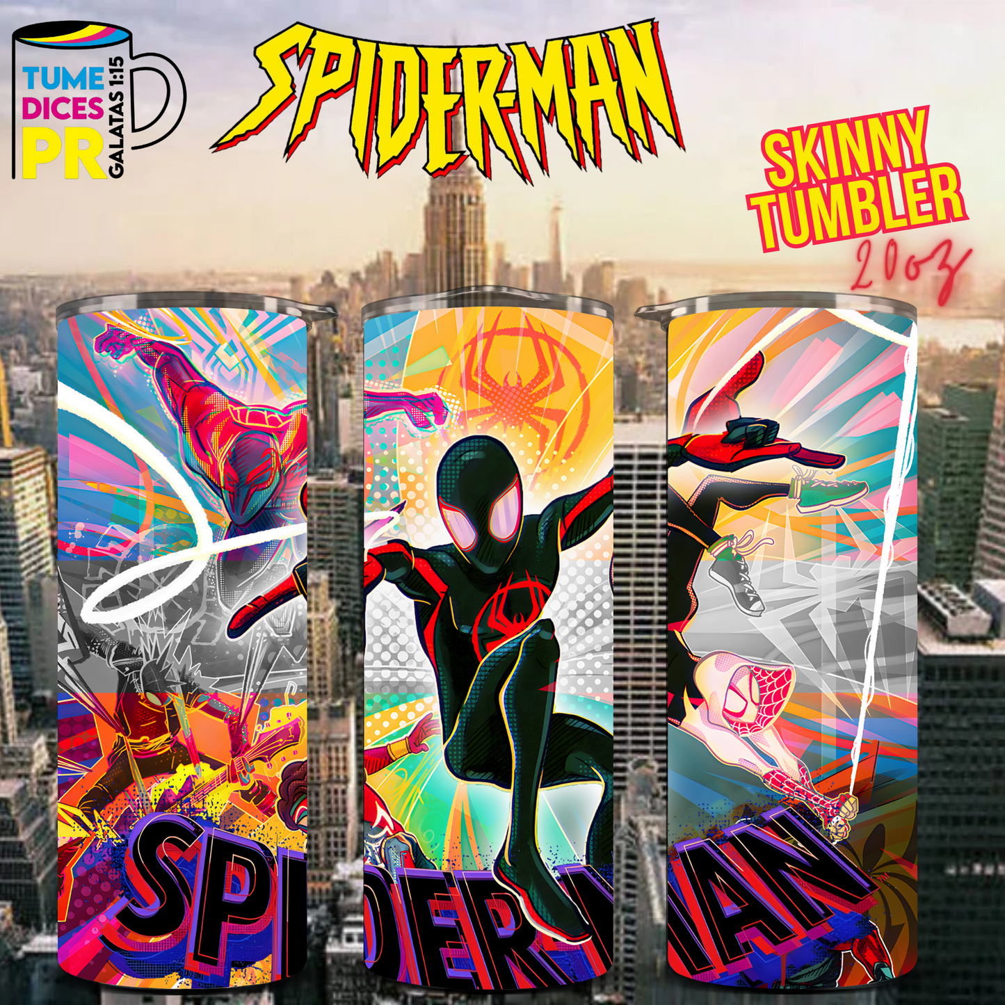 SPIDERMAN Skinny Tumbler